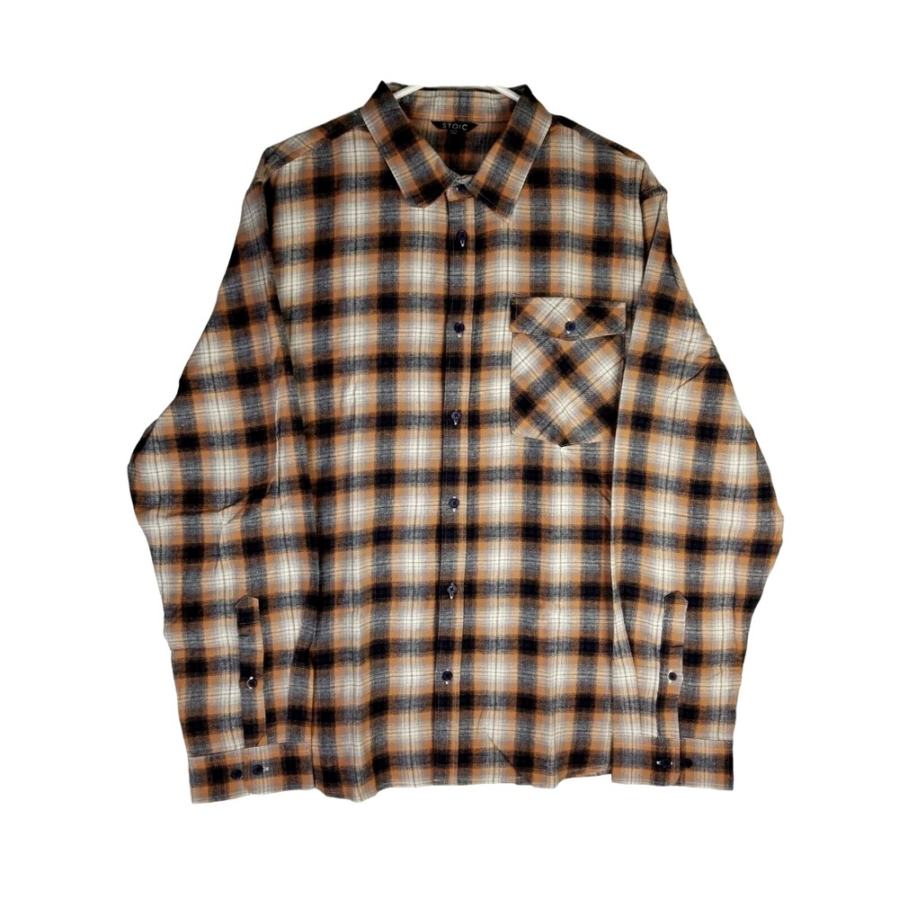 Stoic Long Sleeve Men's Shirt Size XL, Pit To Pit 26 In, LENGHT 30 IN MULTICOLOR